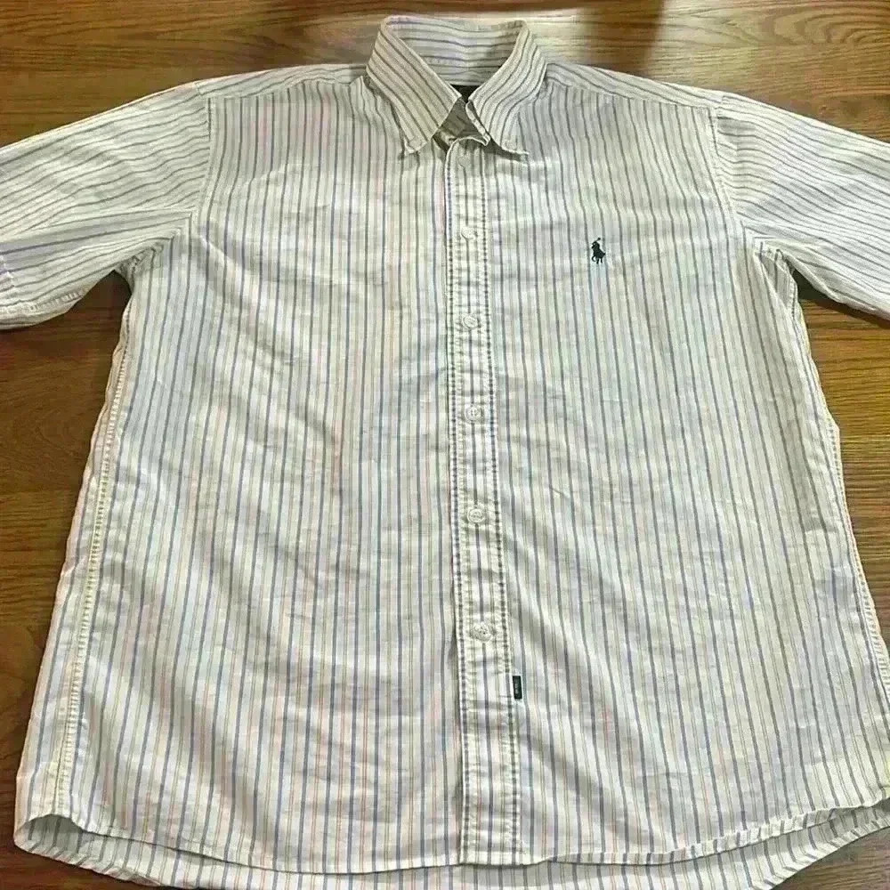 Vintage Ralph Lauren Blue Label 100% cotton‎ size 40/Large. Blue, gold and white